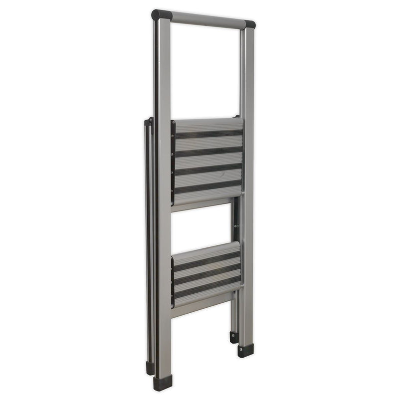 Aluminium Professional Folding Step Ladder 2-Step 150kg Capacity