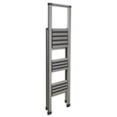 Sealey Aluminium Professional Fold-Flat Step Ladder 3-Step 150kg Capacity - EN 14183 APSL3