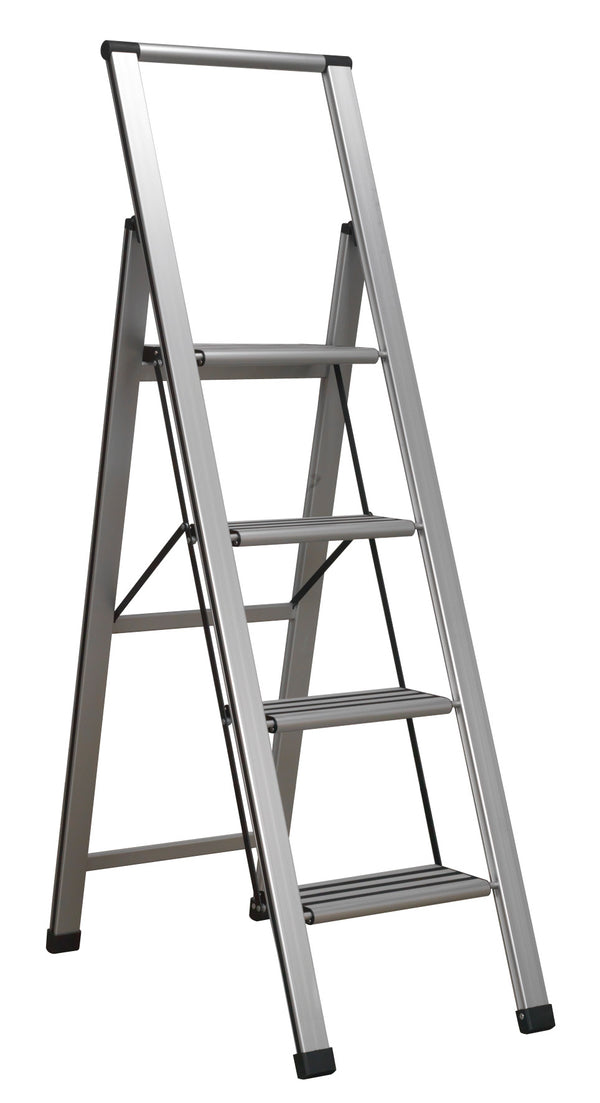 Aluminium Professional Folding Step Ladder 4-Step 150kg Capacity