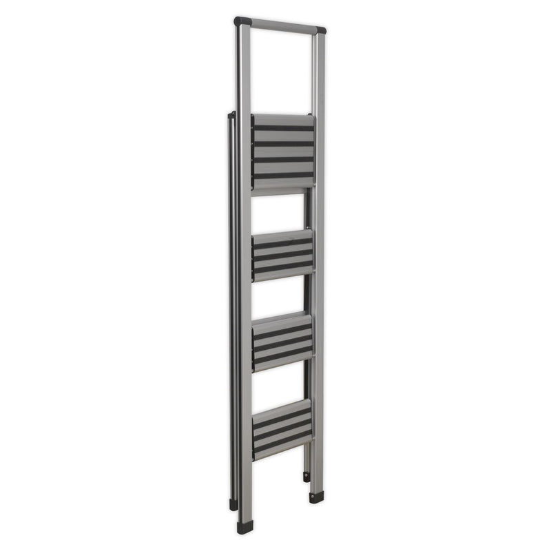 Aluminium Professional Folding Step Ladder 4-Step 150kg Capacity