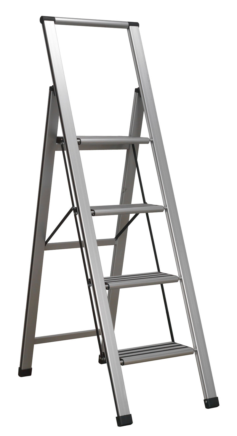 Sealey Professional Folding Step Ladder 4-Step Aluminium 150kg Capacity APSL4