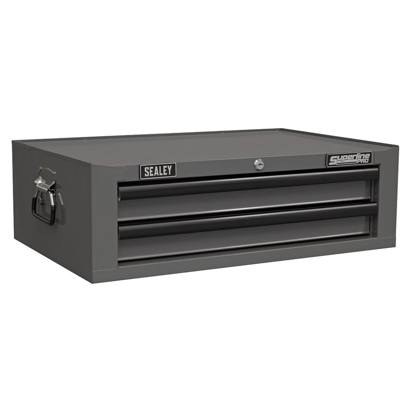 Sealey Superline PRO&reg; Topchest, Mid-Box Tool Chest & Rollcab Combination 14 Drawer - Grey APSTACKTGR