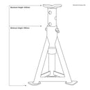 Sealey Premier Axle Stands (Pair) 3 Tonne Capacity per Stand - Green AS3G