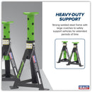 Sealey Premier Axle Stands (Pair) 3 Tonne Capacity per Stand - Green AS3G