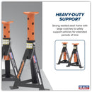 Sealey Premier Axle Stands (Pair) 3 Tonne Capacity per Stand - Orange AS3O