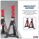 Sealey Premier Axle Stands (Pair) 3 Tonne Capacity per Stand - Red AS3R