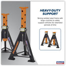 Sealey Premier Axle Stands (Pair) 6 Tonne Capacity per Stand - Orange AS6O