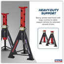 Sealey Premier Axle Stands (Pair) 6 Tonne Capacity per Stand - Red AS6R