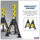 Sealey Premier Axle Stands (Pair) 6 Tonne Capacity per Stand - Yellow AS6Y