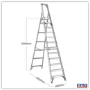 Sealey Industrial Step Ladder 12-Tread Aluminium - BS EN 131 AXL12