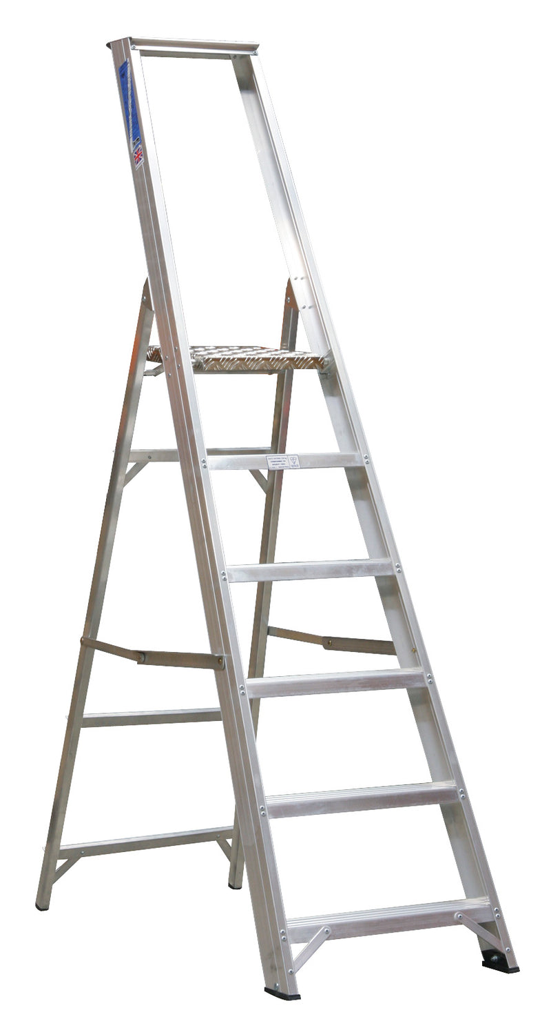 Aluminium Step Ladder 6-Tread Industrial BS EN 131