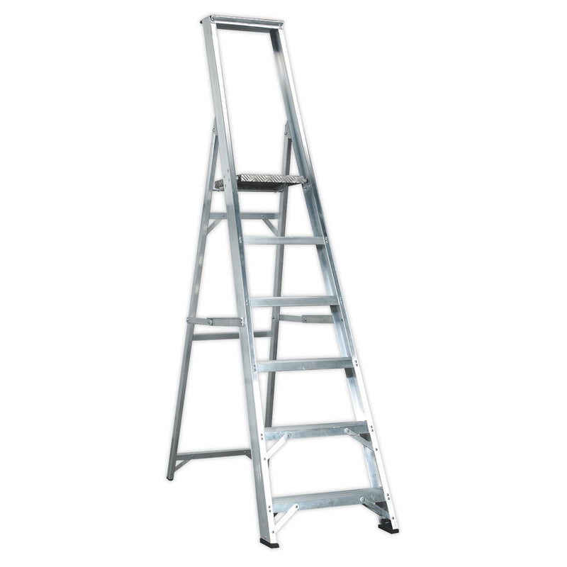 Aluminium Step Ladder 6-Tread Industrial BS EN 131