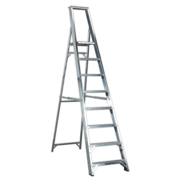 Aluminium Step Ladder 8-Tread Industrial BS EN 131