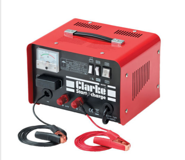 CLARKE BATTERY CHARGER & JUMP STARTER 12V 24V CAR VAN VEHICLE BOOSTER 180A BC190