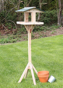 Wooden Bird Table Feeder Free Standing Feed Station Bird House BF009