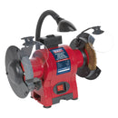 Sealey 150mm Bench Grinder & Wire Wheel Combination with Worklight 250W/230V BG150XWL