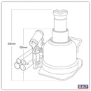 Sealey Low Profile Telescopic Bottle Jack 10 Tonne BJ10LE