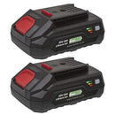 Sealey SV20 Series Power Tool Battery 20V 2Ah - Pack of 2 BK02