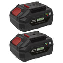 Sealey SV20 Series Power Tool Battery 20V 4Ah - Pack of 2 BK04
