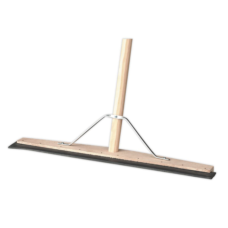 Sealey Rubber Floor Squeegee with Wooden Handle 24"(600mm) BM24RS