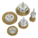 Sealey Crimped Wire Brush Set 5pc BWBS05