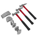 Sealey Drop-Forged Panel Beating Set with Fibreglass Shafts 7pc CB707