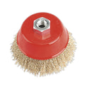 Sealey 100mm Brassed Steel Crimped Wire Cup Brush M14 x 2mm CBC100