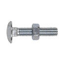 Sealey Zinc Plated Coach Bolt & Nut M8 x 40mm, DIN 603 - Pack of 50 CBN840