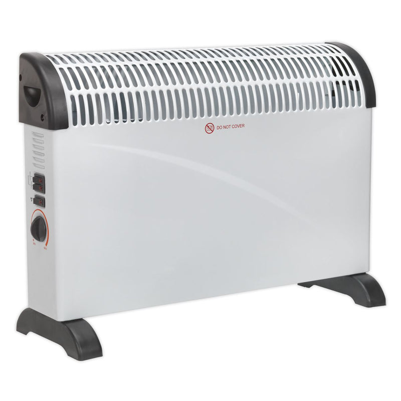 Sealey Convector Heater with 3 Heat Settings Thermostat & Turbo Fan 2000W CD2005T