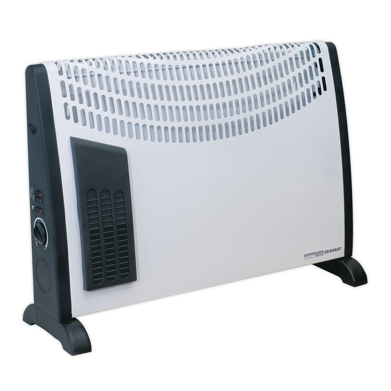 Sealey Convector Heater with 3 Heat Settings Thermostat & Turbo Fan 2000W CD2005T