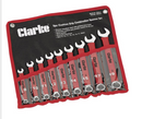 CLARKE SPANNER SET 9PC COMBINATION SOFT GRIP METRIC WRENCH RING 8-19MM CHT811