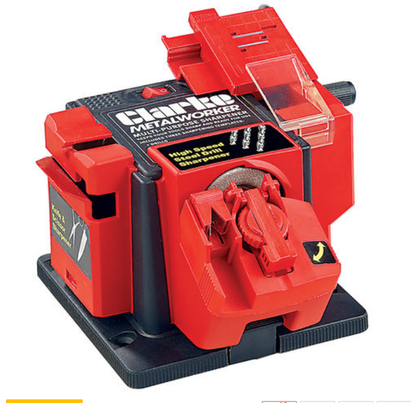 CLARKE DRILL BIT SHARPENER MULTI PURPOSE CHISEL PLANE HSS BIT SCISSOR CHISEL CMP