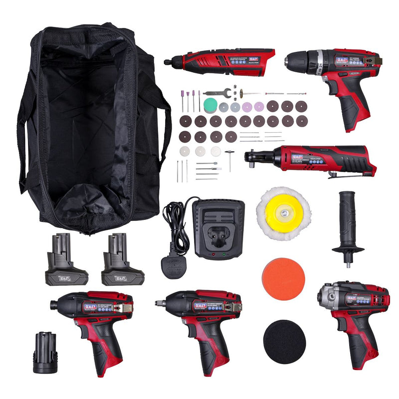 SV12 Series 6 x 12V Cordless Power Tool Kit - 3 Batteries