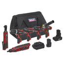 Sealey 6 x SV12 Series Cordless Power Tool Kit 12V - 2 Batteries CP1200COMBO2