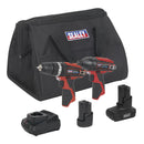 Sealey 2 x SV12 Series Cordless Power Tool Kit 12V - 2 Batteries CP1200COMBO6