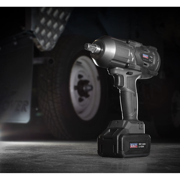 Cordless Impact Wrench 18V 4Ah Lithium-ion 1/2"Sq Drive