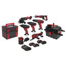 Sealey 8 x SV20 Series Cordless Power Tool Kit 20V - 4 Batteries CP20VCOMBO4