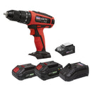 Sealey SV20 Series 13mm Cordless Combi Drill Kit 20V - 2 Batteries CP20VDDKIT