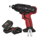 Sealey SV20 Series 1/2"Sq Drive Impact Wrench Kit 20V 4Ah - 2 Batteries CP20VIWKIT