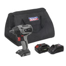 Sealey Premier SV20 Series 1/2"Sq Drive Brushless Cordless Impact Wrench Kit 20V 4Ah CP20VIWXKIT1