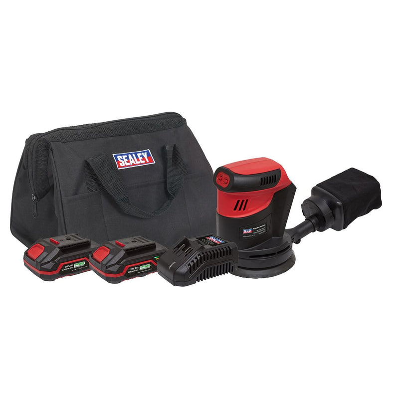 Cordless Orbital Palm Sander Kit �125mm 20V SV20 Series - 2 Batteries