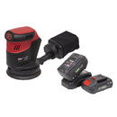 Sealey SV20 Series 125mm Cordless Orbital Palm Sander Kit 20V - 2 Batteries CP20VOSKIT