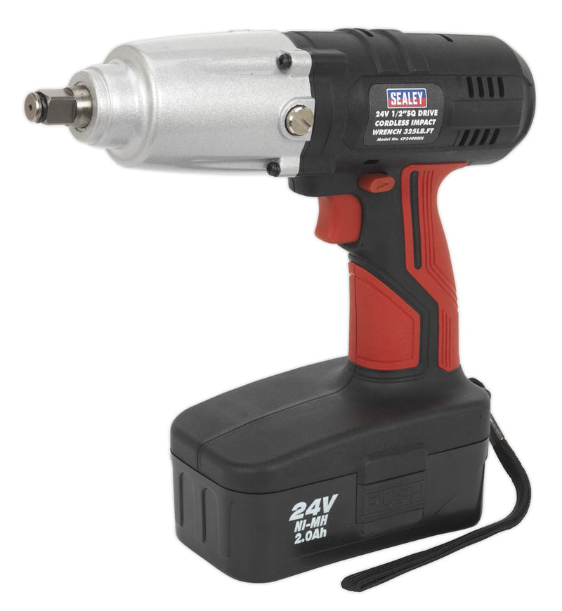 Cordless Impact Wrench 24V 2Ah Ni-MH 1/2"Sq Drive 441Nm