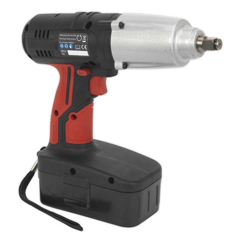 Cordless Impact Wrench 24V 2Ah Ni-MH 1/2"Sq Drive 441Nm