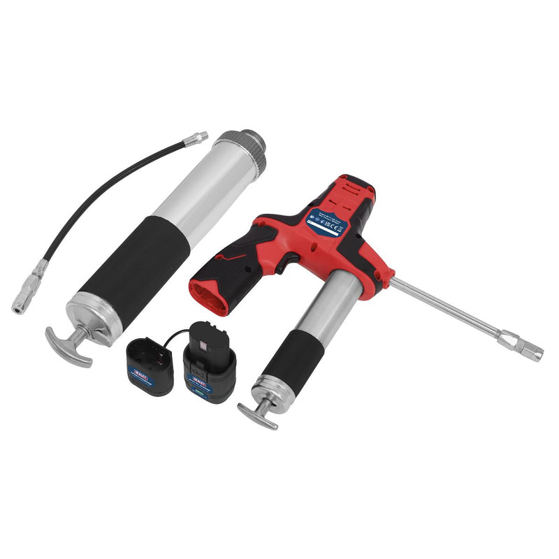 Sealey Cordless Grease Gun 8v 85g & 400g Cartridge 1 x 2ah Battery 3000psi CPG8V