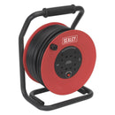 Sealey 50m Heavy-Duty Cable Reel with Thermal Trip 4 x 230V CR25025