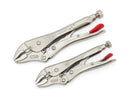 Crescent Locking Pliers Set Curved Jaw Mole Grips x2 CLP2SETN-08