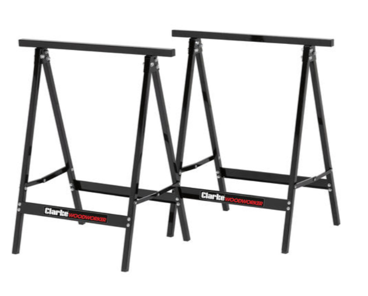 Clarke Trestles Saw Horse Pair Folding 635 x 440mm Max 200kg Capacity CT100PR