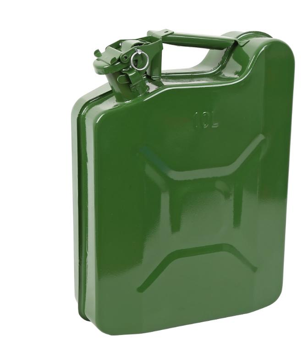 FUEL CAN 10 LITRE JERRY CAN METAL PETROL DIESEL 10L CONTAINER HEAVY DUTY CT6823