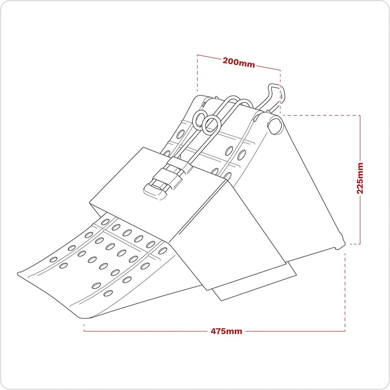 Sealey Commercial Wheel Chock with Bracket CV127